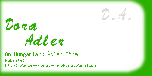 dora adler business card